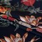 1 Yard Black Floral Garden of Earthly Delights Stretch Cotton Sateen Fabric